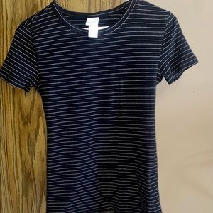 H&M Cotton Striped Tee. XS. *NEVER WORN*